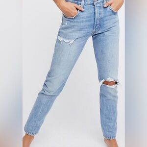 Light Blue Distressed Women's Jeans